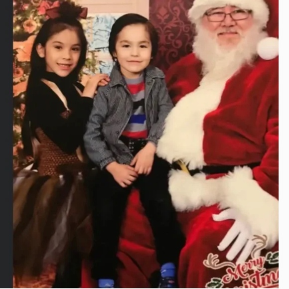 Girls Santa Reindeer Tulle Brown Layered dress 7/8 - Picture 6 of 6